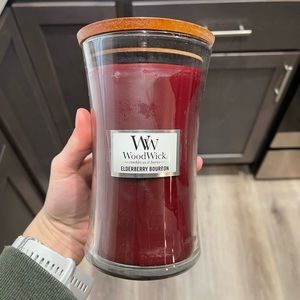 WoodWick Candle Elderberry Burbon